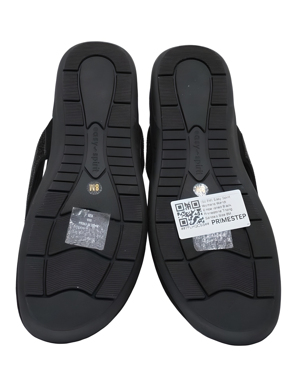 Easy Spirit Womens Wendi Embellished Black Rhinestone Thong Sandals Size 8M - Picture 6 of 6